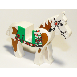 Horse with Green Blanket, Left Side Red Hand Pattern