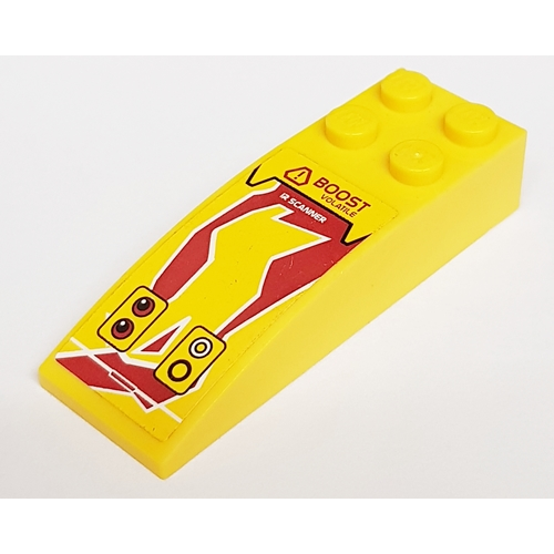 Деталь LEGO 44126pb010 Slope, Curved 6 x 2 with 'Boost Volatile' / 'R Scanner' Pattern (Sticker) - Set 8113
