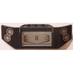 Technic, Panel Car Spoiler 3 x 8 with Three Holes and Headlights and Front Grille Pattern (Stickers) - Set 8166 Technic, Panel Car Spoiler 3 x 8 with Three Holes and Headlights and Front Grille Pattern (Stickers) - Set 8166