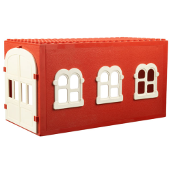 Fabuland Garage Block 10 x 20 x 9 with White Windows and White Doors Fabuland Garage Block 10 x 20 x 9 with White Windows and White Doors