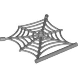 Spider Web Flat with Hollow Stud, Bar Ends, and Bar - Dark Bluish Gray