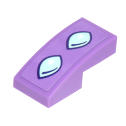 Slope, Curved 2 x 1 x 2/3 with Bright Light Blue Geometric Dragon Scales Pattern (Sticker) - Set 41178 Slope, Curved 2 x 1 x 2/3 with Bright Light Blue Geometric Dragon Scales Pattern (Sticker) - Set 41178