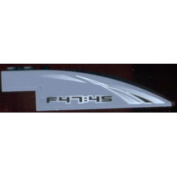 Windscreen 10 x 4 x 2 Curved with Bubble Cutout with 'F47:45' Pattern on Both Sides (Stickers) - Set 4745 Windscreen 10 x 4 x 2 Curved with Bubble Cutout with 'F47:45' Pattern on Both Sides (Stickers) - Set 4745