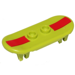 Minifigure, Utensil Skateboard Deck with Dark Red Stripe Pattern (Sticker) - Set 71006