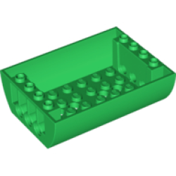 Slope, Curved 6 x 8 x 2 Inverted Double - Green