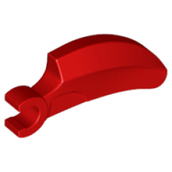 Barb / Claw / Horn / Tooth with Clip, Curved - Red