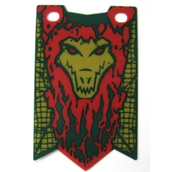 Plastic Flag 5 x 8.5 with Chima Crocodile Tribe Pattern