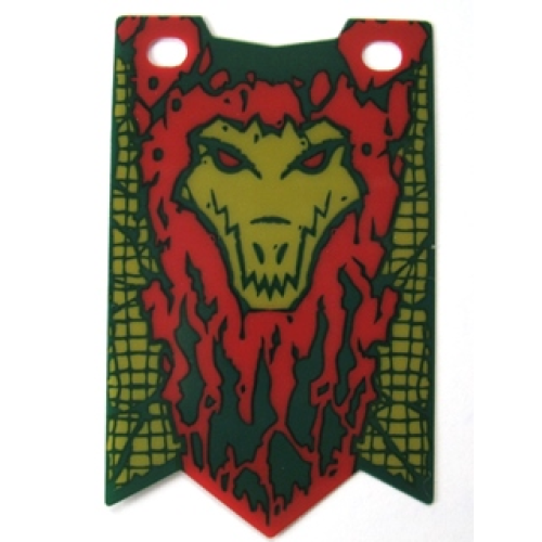 Деталь LEGO 20170 Plastic Flag 5 x 8.5 with Chima Crocodile Tribe Pattern