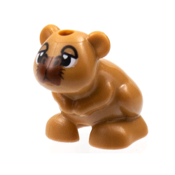 Hamster / Mouse, Friends Style with Black Eyes, Droopy Eyelids, and Reddish Brown Muzzle Pattern (Disney Chispi the Capybara)
