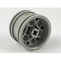 Wheel 30.4mm D. x 20mm with 3 Pin Holes - Light Gray