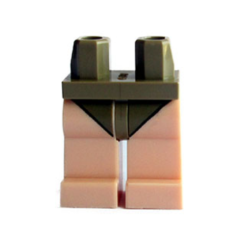 Деталь LEGO 970c90pb05 Hips and Light Nougat Legs with Dark Tan Leotard Pattern