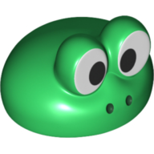 Деталь LEGO 75357pb01 Large Figure Headgear, Super Mario Frog Head with White and Black Eyes Pattern (Frog Mario)