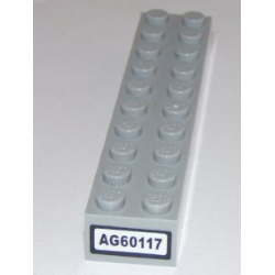 Brick 2 x 10 with 'AG60117' Pattern on End (Sticker) - Set 60117 Brick 2 x 10 with 'AG60117' Pattern on End (Sticker) - Set 60117