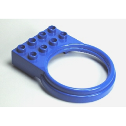 Duplo Ball Tube Holder with 2 x 4 Brick Base - Red