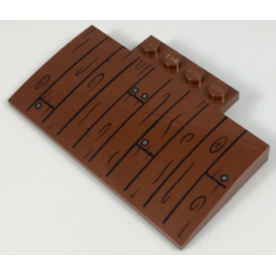 Slope, Curved 5 x 8 x 2/3 with 4 Studs with Boards and Nails Pattern Slope, Curved 5 x 8 x 2/3 with 4 Studs with Boards and Nails Pattern