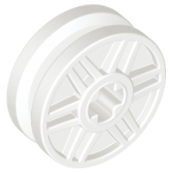 Wheel 18mm D. x 8mm with Fake Bolts and Shallow Spokes and Axle Hole Wheel 18mm D. x 8mm with Fake Bolts and Shallow Spokes and Axle Hole