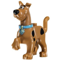 Dog, Great Dane Scooby-Doo Walking with Medium Azure Collar Pattern Dog, Great Dane Scooby-Doo Walking with Medium Azure Collar Pattern