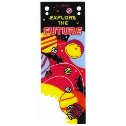 Plastic Part for Set 10326 - Banner with 'EXPLORE THE FUTURE' and Planets Pattern