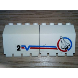 Stickered Assembly 8 x 2 x 3 1/3 with Shuttle and Number 2 Pattern Model Left Side (Sticker) - Set 6339 - 2 Hinge Panel 2 x 4 x 3 1/3 Stickered Assembly 8 x 2 x 3 1/3 with Shuttle and Number 2 Pattern Model Left Side (Sticker) - Set 6339 - 2 Hinge Panel 2 x 4 x 3 1/3