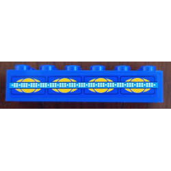 Brick 2 x 6 with SW Gungan Sub Controls Pattern (Sticker) - Set 9499