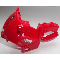 Motorcycle Fairing, City with Black and Yellow Fire Logo Badge on Front and '60000' on Both Sides Pattern (Stickers) - Set 60000