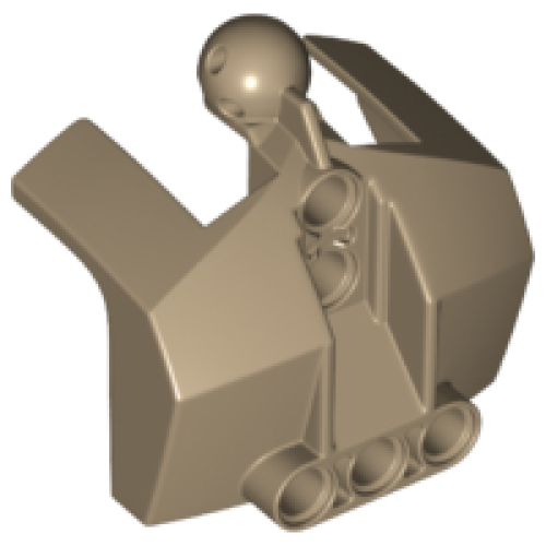 Деталь LEGO 24124 Large Figure Chest Armor with Holes and Ball Joint - Dark Tan