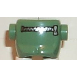 Minifigure, Headgear Head Top, Frankenstein Monster with Studs on Sides with Silver Zipper Pattern Minifigure, Headgear Head Top, Frankenstein Monster with Studs on Sides with Silver Zipper Pattern