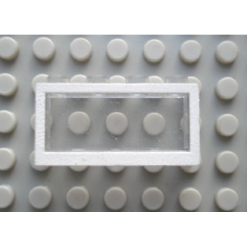 Деталь LEGO Mx1542pb01 Modulex, Window 1 x 4 x 2 with White Border Pattern