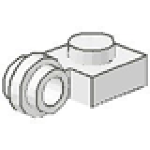 Деталь LEGO 4081a Plate, Modified 1 x 1 with Light Attachment - Thin Ring