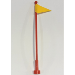 Antenna Whip 8H with Triangular Yellow Flag Pattern (Sticker) - Set 6648-1