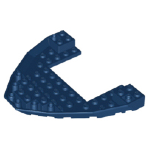 Деталь LEGO 47404 Boat, Bow Brick 10 x 12 x 1 Open - Dark Blue