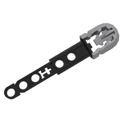 Projectile Arrow, Liftarm Shaft with Molded Light Bluish Gray Flexible Rubber Hollow End Pattern