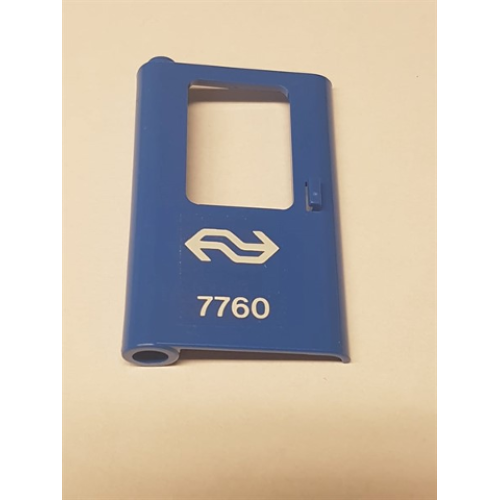 Деталь LEGO 4181pb067 Door 1 x 4 x 5 Train Left, Thin Support at Bottom with Dutch Train Logo and '7760' Pattern (Sticker) - Set 7760