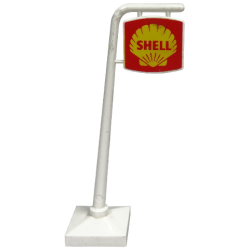 Road Sign Cantilever Curved with 'SHELL' Pattern