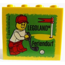Brick 2 x 4 x 3 with Legoland Feriendorf Minigolf Pattern Brick 2 x 4 x 3 with Legoland Feriendorf Minigolf Pattern