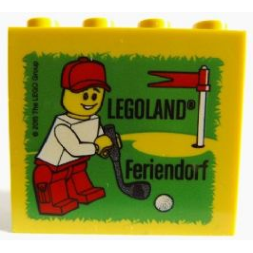 Деталь LEGO 30144pb176 Brick 2 x 4 x 3 with Legoland Feriendorf Minigolf Pattern