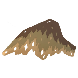 Plastic Part for Set 71809 - Dragon Wing Tattered, Reddish Brown, Dark Tan and Tan Sections Left Pattern