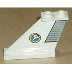Tail 4 x 1 x 3 with Light Gray Flap and Space Shuttle Logo Pattern on Left Side (Sticker) - Set 6465