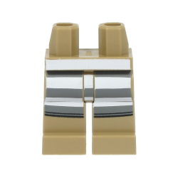 Hips and Legs with White and Dark Bluish Gray Prison Stripes Pattern Hips and Legs with White and Dark Bluish Gray Prison Stripes Pattern