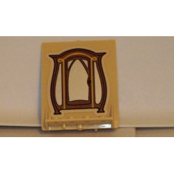 Door 2 x 5 x 5 Swivel, Bracket Base with HP Mirrored Wardrobe Pattern (Sticker) - Set 4752 Door 2 x 5 x 5 Swivel, Bracket Base with HP Mirrored Wardrobe Pattern (Sticker) - Set 4752