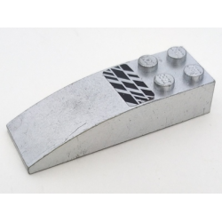 Slope, Curved 6 x 2 with Black and Silver Stripes Pattern (Sticker) - Set 8647 Slope, Curved 6 x 2 with Black and Silver Stripes Pattern (Sticker) - Set 8647