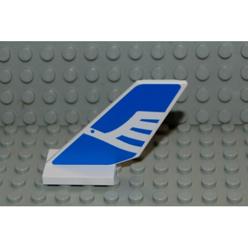 Деталь LEGO 6239pb011 Tail Shuttle with White Airline Bird on Blue Background Pattern on Both Sides (Stickers) - Set 2928