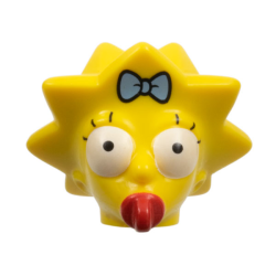 Minifigure, Head, Modified Simpsons Maggie Simpsonwith Wide Eyes Pattern