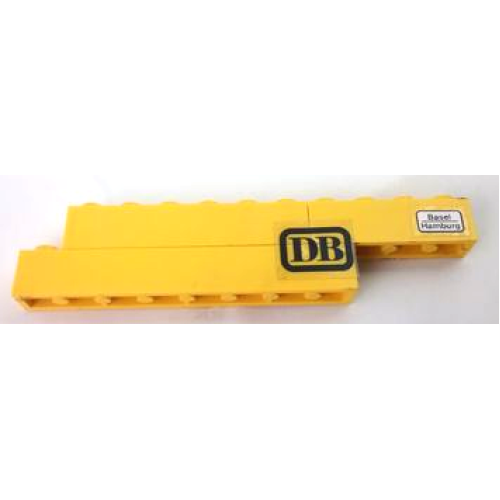Деталь LEGO BA263pb02 Stickered Assembly 11 x 1 x 2 with 'DB' and 'Basel Hamburg' Pattern (Stickers) - Set 7710 - 1 Brick 1 x 4, 1 Brick 1 x 6, 1 Brick 1 x 8