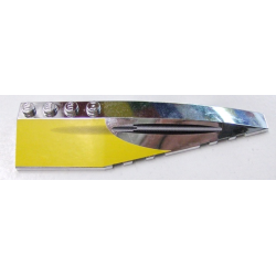 Wedge 12 x 3 Right with Plain Yellow and Missile Groove Pattern (Sticker) -Set 10026
