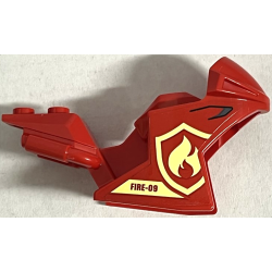 Motorcycle Fairing, Racing (Sport) Bike with 'FIRE-09' and Bright Light Yellow Fire Logo Badge Pattern on Both Sides (Stickers) - Set 60216 Motorcycle Fairing, Racing (Sport) Bike with 'FIRE-09' and Bright Light Yellow Fire Logo Badge Pattern on Both Sides (Stickers) - Set 60216