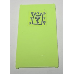 Glass for Window 1 x 4 x 6 with Batman Cowl Outline and Riddler Question Marks and Tally Marks on Opposite Side Pattern (Stickers) - Set 70912