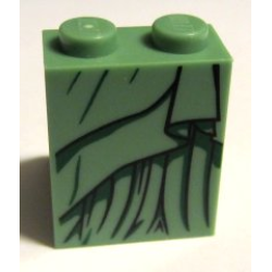 Slope 65 2 x 2 x 2 with Bottom Tube with Minifigure Dress / Skirt / Robe, Dark Green and Black Gathers Pattern Slope 65 2 x 2 x 2 with Bottom Tube with Minifigure Dress / Skirt / Robe, Dark Green and Black Gathers Pattern