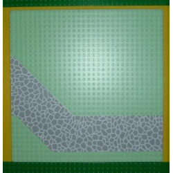 Baseplate, Road 32 x 32 with Driveway with Dark Gray Cobblestones on Light Gray Ground Pattern Baseplate, Road 32 x 32 with Driveway with Dark Gray Cobblestones on Light Gray Ground Pattern