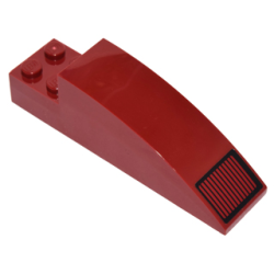 Slope, Curved 8 x 2 x 2 with 4 Recessed Studs with Grille Pattern (Sticker) - Set 8097 Slope, Curved 8 x 2 x 2 with 4 Recessed Studs with Grille Pattern (Sticker) - Set 8097